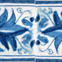 Frisiantiles Randdekor Tulpen- und Blattmotiv