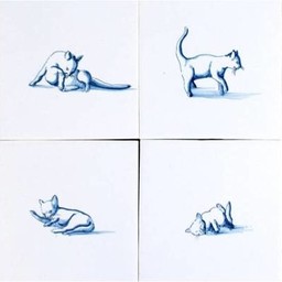 Frisiantiles Kacheln Katzen 1-8