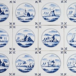 Frisiantiles Tiles landscape in circle I 1-12