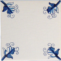 Frisiantiles Tiles with vine corner decoration