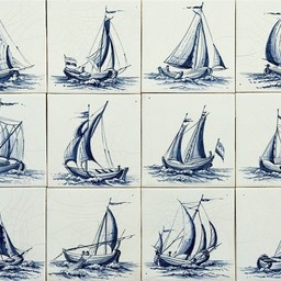 Frisiantiles Tiles with ships big 1-12