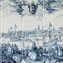 Frisiantiles Tile panel with city of Amsterdam