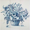 Tile panel floral basket E