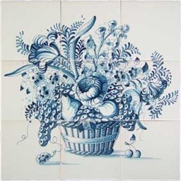 Frisiantiles Tile panel floral basket E