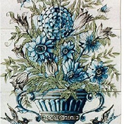 Frisiantiles Fliesen-Tableau-Blumenvase G