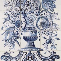Frisiantiles Fliesen-Tableau-Blumenvase H