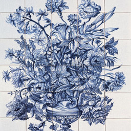 Frisiantiles Fliesen-Tableau-Blumenvase T