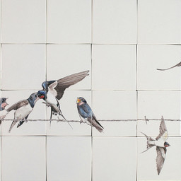 Frisiantiles Tile panel with Barn Swallows