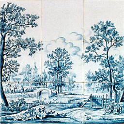 Frisiantiles Tile panel with village D
