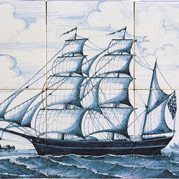 Frisiantiles Tegeltableau driemaster