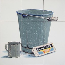 Frisiantiles Tile panel with bucket and soap