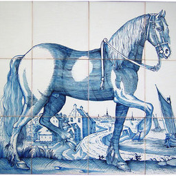Frisiantiles Tile panel Frisian horse I