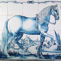 Frisiantiles Tile panel Frisian horse II