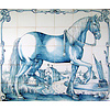 Tile panel Frisian horse III