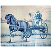 Tegeltableau Fries paard met sjees II
