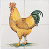 Tile panel with chickens II