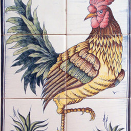 Frisiantiles Tegeltableau haan II kleur