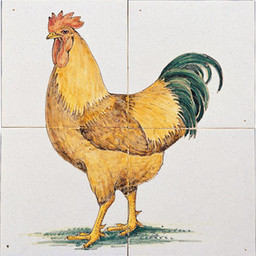 Frisiantiles Tegeltableau haan kleur