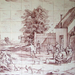 Frisiantiles Tile panel with inn