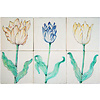 Tegeltableau Hoornse tulpen 4-6