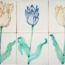 Frisiantiles Tegeltableau Hoornse tulpen 4-6