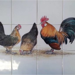 Frisiantiles Tegeltableau kippen