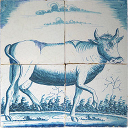 Frisiantiles Kacheltableau Kuh IV