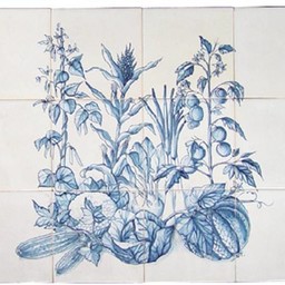 Frisiantiles Tile panel with herbs en vegetables