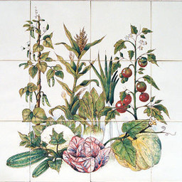 Frisiantiles Tile panel with herbs en vegetables colour