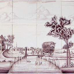 Frisiantiles Kacheltableau Landschaft E