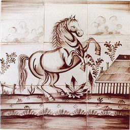 Frisiantiles Kacheltableau Pferd II