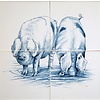 Tegeltableau varkens I