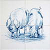 Tegeltableau varkens II