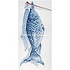 Tile panel fish hanging on nail II