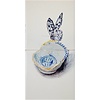 Tile panel with butterfly on majolica bowl