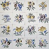 Fliesenblumen groß Farbe 1-16