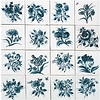 Tiles with Frisian flowers 1-16