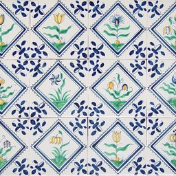 Frisiantiles Fliesenblumen im Quadrat 1-12