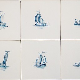 Frisiantiles Tiles with  ships small 7-12