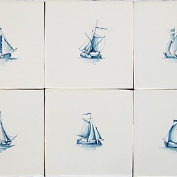 Frisiantiles Tiles with ships small 1-6