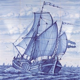 Frisiantiles Tegeltableau kofschip B