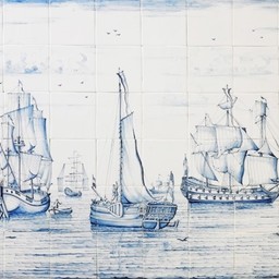 Frisiantiles Tile panel ship scene III