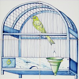 Frisiantiles Tegeltableau vogelkooi D