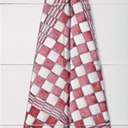 Frisiantiles Tegeltableau theedoek rood