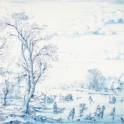 Frisiantiles Tegeltableau winterlandschap