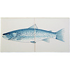 Fliesentableau Lachs in Blau