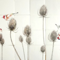 Frisiantiles Kacheltableau Putters on Teasel