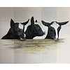 Tile panel with black goats