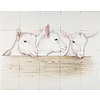 Tile panel with black goats