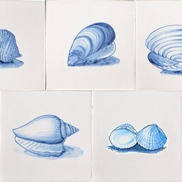Frisiantiles Fliesen Muscheln in Blau